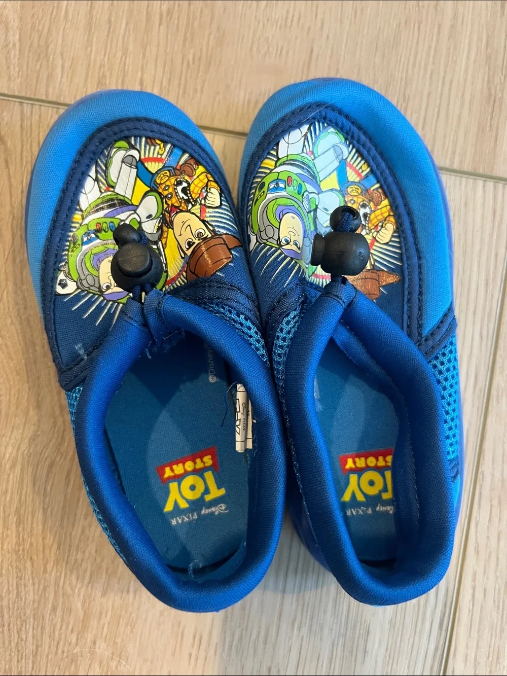 Disney Toy Story Blue Kids Slip-On Water Shoes with Woody & Buzz